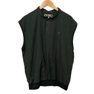Zero Restriction Vest Men Large Dark Green Logo Pullover Golf Outerwear